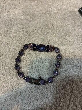 Givenchy Purple Crystal Link Bracelet